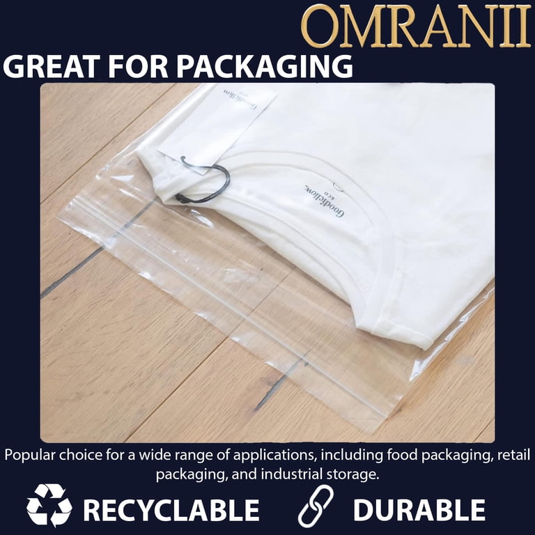 2 Mil Clear Zipper Bags - Reclosable Plastic Bags For Jewelry, Crafts & Storage