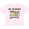thumbnail image 3 of Inktastic My Grandpa Loves Me with Sloth and Hearts Boys or Girls Toddler T-Shirt, 3 of 5