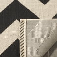 thumbnail image 5 of Safavieh Courtyard Bailey Chevron Indoor/Outdoor Runner Rug, Black/Beige, 2'3" x 8', 5 of 10