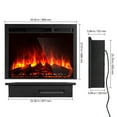 thumbnail image 6 of VEVOR Electric Fireplace Insert, 35 inch Recessed and Wall Mounted with Adjustable Flame Color Brightness & 8h Timer & Remote Control, Indoor Heater w/ 750W/1500W Dual Heating Modes, 5000BTU Black, 6 of 9