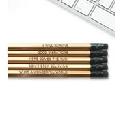 Good Vibes - Inspirational Pencils Engraved With Funny And Motivational Sayings For School And The Office