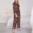 thumbnail image 3 of Sikiie Coffee and Flowers Women's Long-Sleeve Shirt and Full-Length Bottom Pajama Set (s-xxl)-X-Large, 3 of 7