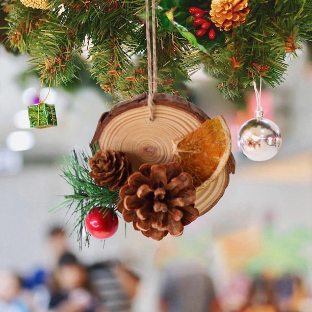 Adornos Navideños Juego De Rodajas De Naranja Con Cuerdas Para Colgar Adornos Únicos Hechos A Mano Lote Árbol De Navidad Vacaciones Granja Decoración Rural Interior