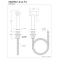 thumbnail image 2 of Kingston Brass KSSPR7 Brass Kitchen Faucet Side Sprayer in Brushed Brass, 2 of 4
