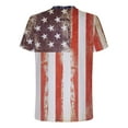 thumbnail image 5 of Pompotops Mode Femme Col Rond Décontracté Manches Courtes Imprimé Drapeau Américain T-shirt Blouse, 5 of 5