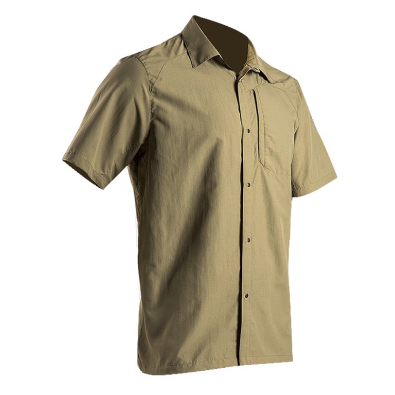 FREE SOLDIER Mens Breathable Quick Dry Short Sleeve Fishing Shirts