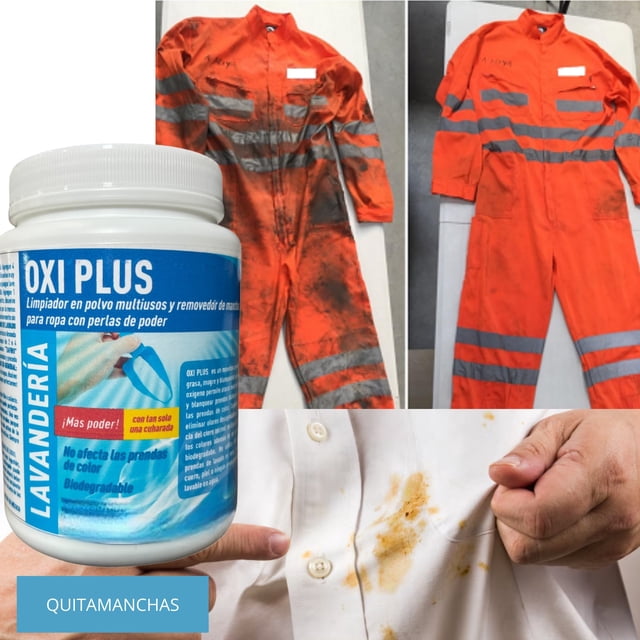 Removedor de Manchas en Polvo, Multiusos para Ropa de Color, Oxi Plus 1 kg
