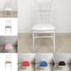 thumbnail image 5 of 2/4 fundas elásticas para silla de comedor, fundas para asiento de silla de boda, cojines 2 piezas blanco, 5 of 6