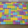 thumbnail image 6 of Ambesonne Cartoon Place Mats Set of 4, Funny Blocks Cube Pattern, Standard Size, Purple Green and Blue, 6 of 6