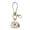 White, variant on Mini Dumpling Coin Purse Keychain with Security Snap Detachable Wrist Strap Faux Leather Waterproof Compact Bag Key Holder