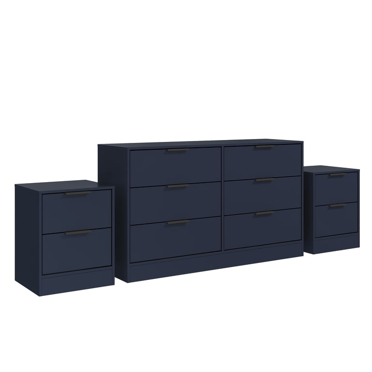 Kappesberg Fresno Modern 3-Piece Bedroom Set – 6-Drawer Dresser
