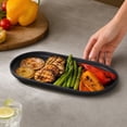 thumbnail image 2 of Bxaolu 4Pack Plastic Serving Tray for Party - Serving Tray 6.5 x 11.81 Inch - Light Weight Dessert Tray for Food - Rectangular Party Serving Tray for Entertaining, 2 of 6