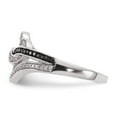 thumbnail image 3 of White Night Diamonds Sterling Silver Black and White Diamond Ring, 3 of 4