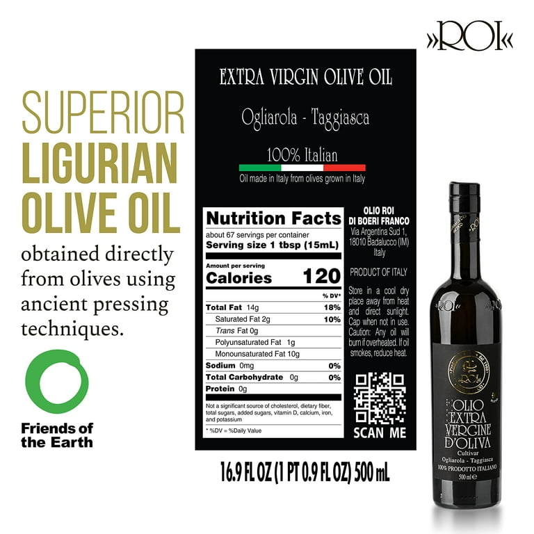 Galbasa Organic Extra Virgin Olive Oil - Sicilian First Cold Pressed 16.9oz, High Polyphenol