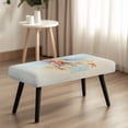 thumbnail image 4 of Chririnla Long Bench Slipcover with Beach Starfish Pattern, Polyester Spandex Elastic Soft Fabric for Dining Bedroom and Living Room, 4 of 9