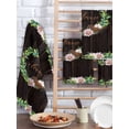 thumbnail image 2 of Spring Botanical Kitchen Dish Towels for Drying Dishes Set of 3, Garden Birds Floral Leaves Brown Wood Waffle Weave Microfiber Hand Tea Bathroom Towels Quick Dry & Absorbent Towel 15.7x23.6, 2 of 7