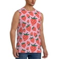 thumbnail image 2 of Pofeuu Cartoon Strawberry Print Men's Muscle T-Shirt, Sleeveless, Muscle Tank, Classic Muscle Tee Top For Men Casual Sleeveless Muscle T-Shirt Trendy Clothes-Small, 2 of 7