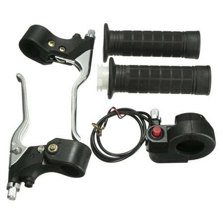 Brake Lever Grips - 7/8 Inch 22mm Handlebar Hand Grip Kill On/Off Switch Throttle Master Brake Lever For Motorcycle Mini Moto Dirt Bike