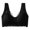 Black, variant on Women's Front Closure Bra Wireless Comfort Wide Straps Sheer Floral Lace Bralette