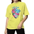 thumbnail image 2 of Heart & Flowers Art Print Women's T-shirt, 2 of 3