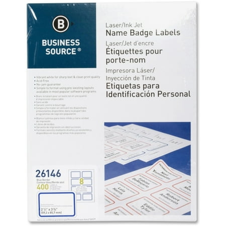 Business Source Laser/Inkjet Name Badge Labels