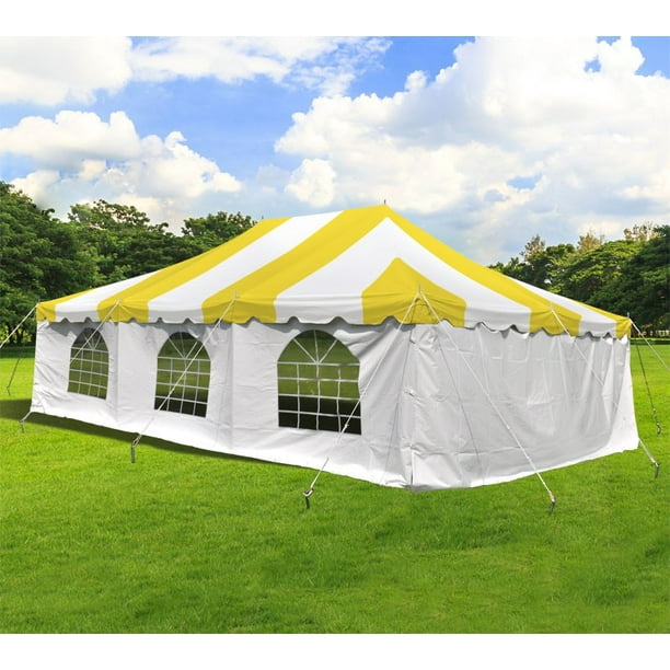 20x30 Outdoor Wedding Event Party Canopy Tent with Sidewalls, Yellow