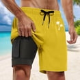 thumbnail image 2 of Kcolen Mens Swim Trunks 9 Inch with Compression Solid Swim Shorts Men Loose Swimming Trunks Compression Liner Beach Summer Bathing Suit Beach Board Shorts, 2 of 4