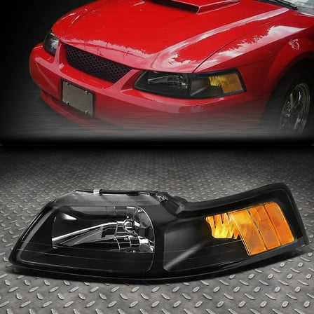 NUVISION for 99-04 Ford Mustang OE Style Front Headlight Headlamp Left Fo2502177 Black