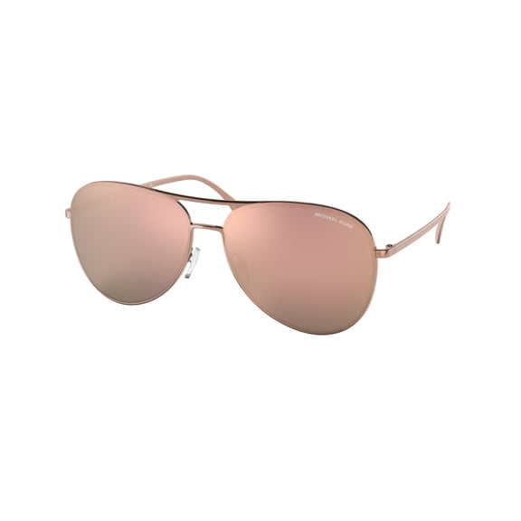 Michael Kors Kona MK 1089 Metal Womens Aviator Sunglasses Rose Gold 59mm Adult