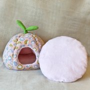Portable Small Animal Cushion Bed Hideout Cave Habitat Nest for Hedgehog Ferret Squirrel Hamster Rat ( Pink )