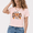 1-Pink, variant on Women I put the BOO in Boujee Graphic T-Shirt Cropped Crewneck Short Sleeve Ghost Pumpkin Bow Design