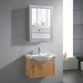 thumbnail image 2 of Gymax Mirrored Medicine Cabinet Wall-Mounted Bathroom Storage Organizer W/Shelf Grey, 2 of 10