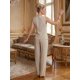 thumbnail image 3 of Conjunto 2 Piezas Elegante, Chaleco Abotonado y Pantalón de Pierna Ancha, Look Moderno para Mujer, 3 of 5