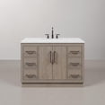 thumbnail image 2 of Water Creation 48" Wood Single Bathroom Vanity in Gray Oak & Bronze, 2 of 12