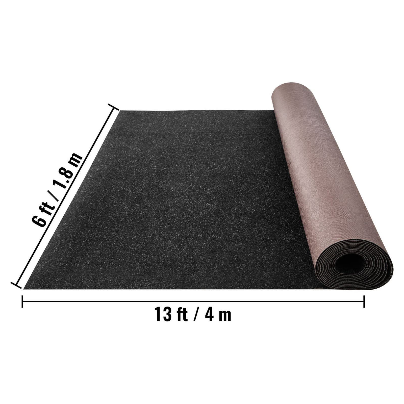 SKYSHALO Marine Carpet, Charcoal Black, 6' x 13', Waterproof & Non-Slide