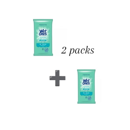 Wet Ones Hand Wipes Travel Pack, Sensitive Skin, 20ct (Pack of 2)