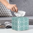 thumbnail image 6 of Tissue Blue Print Box Cover Holder, Square by Xecao - Leather Decorative Organizer for Tabletop, Bathroom, Car, Office, 6 of 8