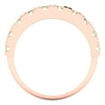 thumbnail image 5 of 1 ctw Wedding Band for Women - 14K Rose Gold Natural Morganite Stackable Eternity Ring, 5 of 6