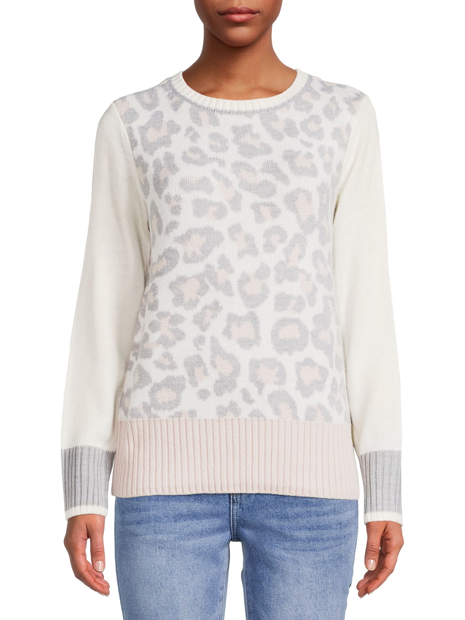 BeachLunchLounge Women's Leopard Pullover Sweater