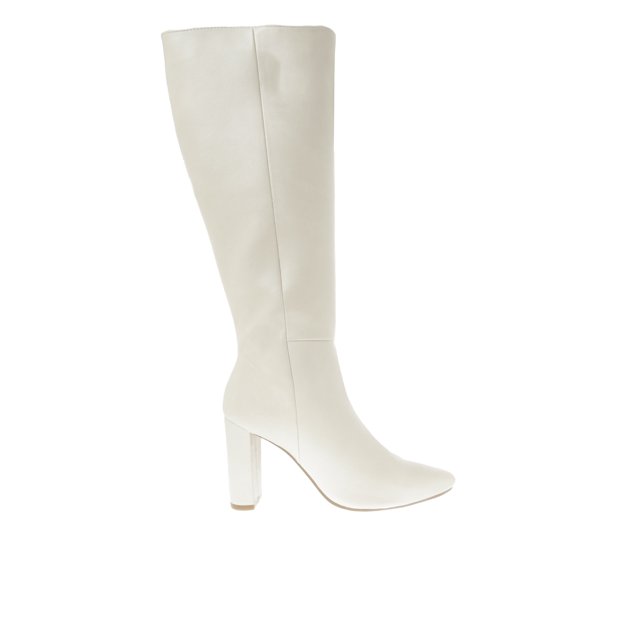 Botas Lucy color latte con tacón cuadrado 26.5 Dorothy Gaynor Botas Lucy color latte con tacón cuadrado 26.5