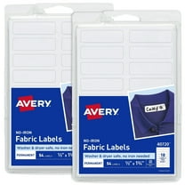 (Pack of 4) Avery No-Iron Fabric Labels, 1/2" x 1-3/4", 1 pack
