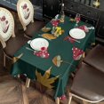 thumbnail image 2 of Red Mushroom Leaf Green Pattern Rectangle Tablecloth 60"x102",Waterproof Polyester Rectangle Table Cloth, Wipeable Spillproof Polyester Tablecloth for Dining, Camping, Indoor and Outdoor, 2 of 6