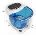 thumbnail image 2 of Foot Spa/Bath Massager, with Shiatsu Massage, Motorized Rollers, Shower, Heat, Red Light, Temperature Control, Timer, LED Display, Drainage Pipe for Foot Stress Relief (Side Blue), 2 of 5