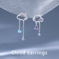 thumbnail image 4 of Qarigey 1 par de pendientes románticos de nubes para mujeres, banquete de boda portátil para niñas, pendientes de tuerca de diseño Simple, Type1 NO1, 4 of 6