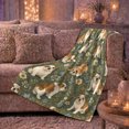 thumbnail image 6 of English Bulldog Wildflower, Peaceful Pet Portrait Pattern, Warm Flannel Blanket for Living Room and Reading Nook, Dog Lovers Friendship Gift, Pet Lover Home Decor, 6 of 9