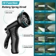 thumbnail image 3 of Copper Bullet Black  Expandable Garden Hose w/10 Pattern Thumb Spray Nozzle  75 FT Lead-Free Ultra-Lightweight Solid Copper Anodized Aluminum Fittings No-Kink, 3 of 8