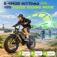 thumbnail image 4 of Jasion EB5 Sport 750W Electric Mountain Bike for Adults, 80-Mile 20" Fat Tire Ebike with Rear Rack & Removable Water Bottle Holder, App Controlled, Black, 4 of 8