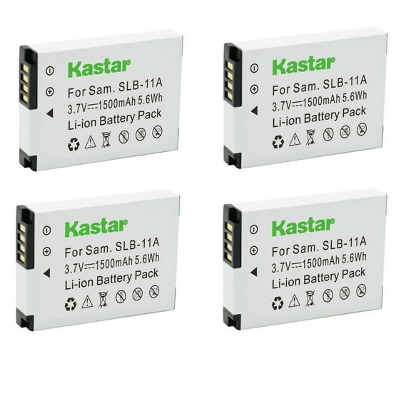 Kastar SLB-11A Battery 4-Pack Replacement for Samsung ST5500, TL240, TL320, TL350, TL500, WB600, WB610, WB650, WB660, WB700, WB1000, WB2000 Camera