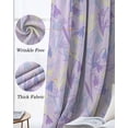thumbnail image 3 of Purple Floral Retro Blackout Curtains for Bedroom Living Room Darkening Curtains 63 Inches Long Abstract Vintage Floral Botanical Window Curtain 2 Panels Set Window Treatment Grommet Drapes 52"x63", 3 of 9
