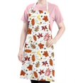 thumbnail image 5 of Autumn Fall Leaves Pattern Apron-Garden Aprons for Women with Pockets-Cotton Linen Waterproof Kitchen Cooking Gardening Aprons Adjustable for Kitchen,Cooking,BBQ and Salon 33"x27", 5 of 7